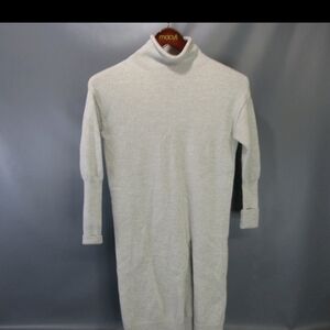 Aritzia Wilfred Gray Wool Mock Turtleneck Sweater Dress Xxs 2xs